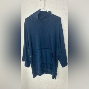 Free People Movement Blue Oversized Sweater Size XS